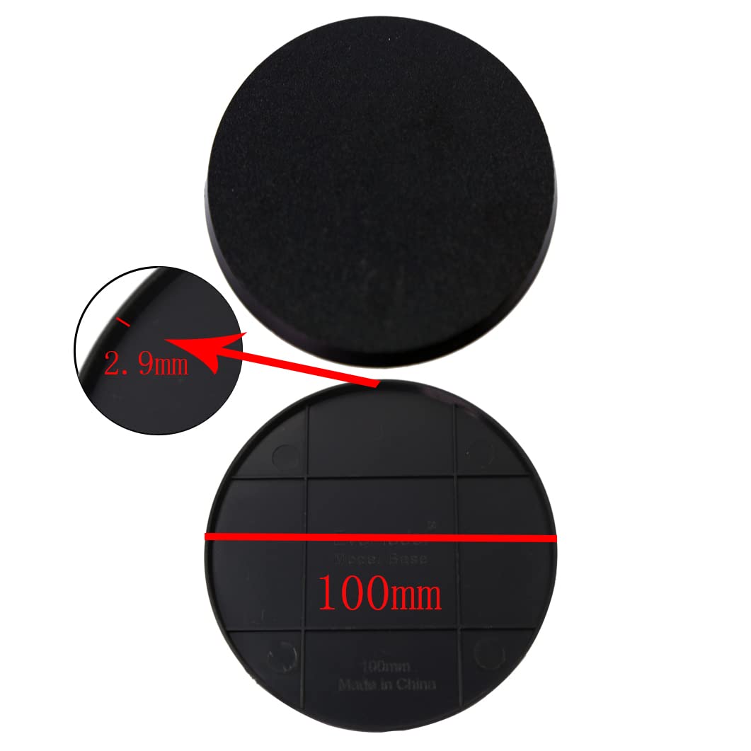 Evemodel 100mm round bases ideal for large-scale wargames and dioramas.
