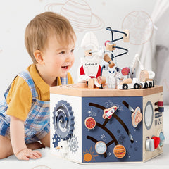 EverEarth space activity cube: Mars orbital base invites hands-on exploration and fine motor play.