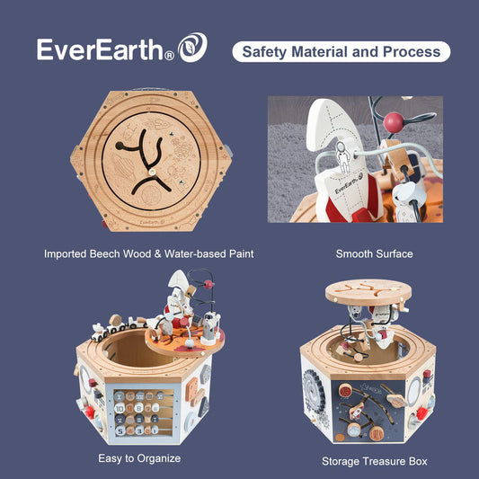 EverEarth space activity cube: Meteorite gear wheel promotes problem-solving during playtime.