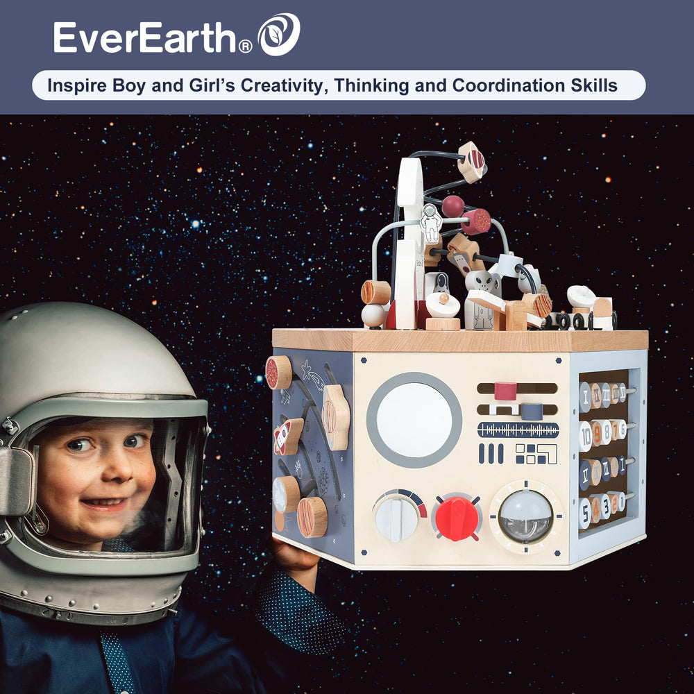 EverEarth space activity cube: Planetary orbit maze supports cognitive skill-building.