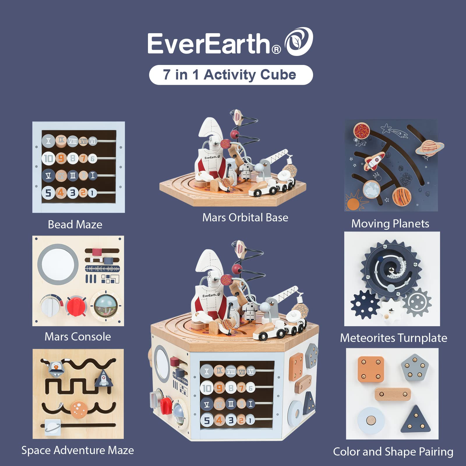EverEarth space activity cube: Rocket control console fuels imaginative play.
