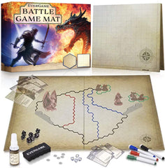 EverGame D&amp;D game mat with hex grid on one side for tactical battles.