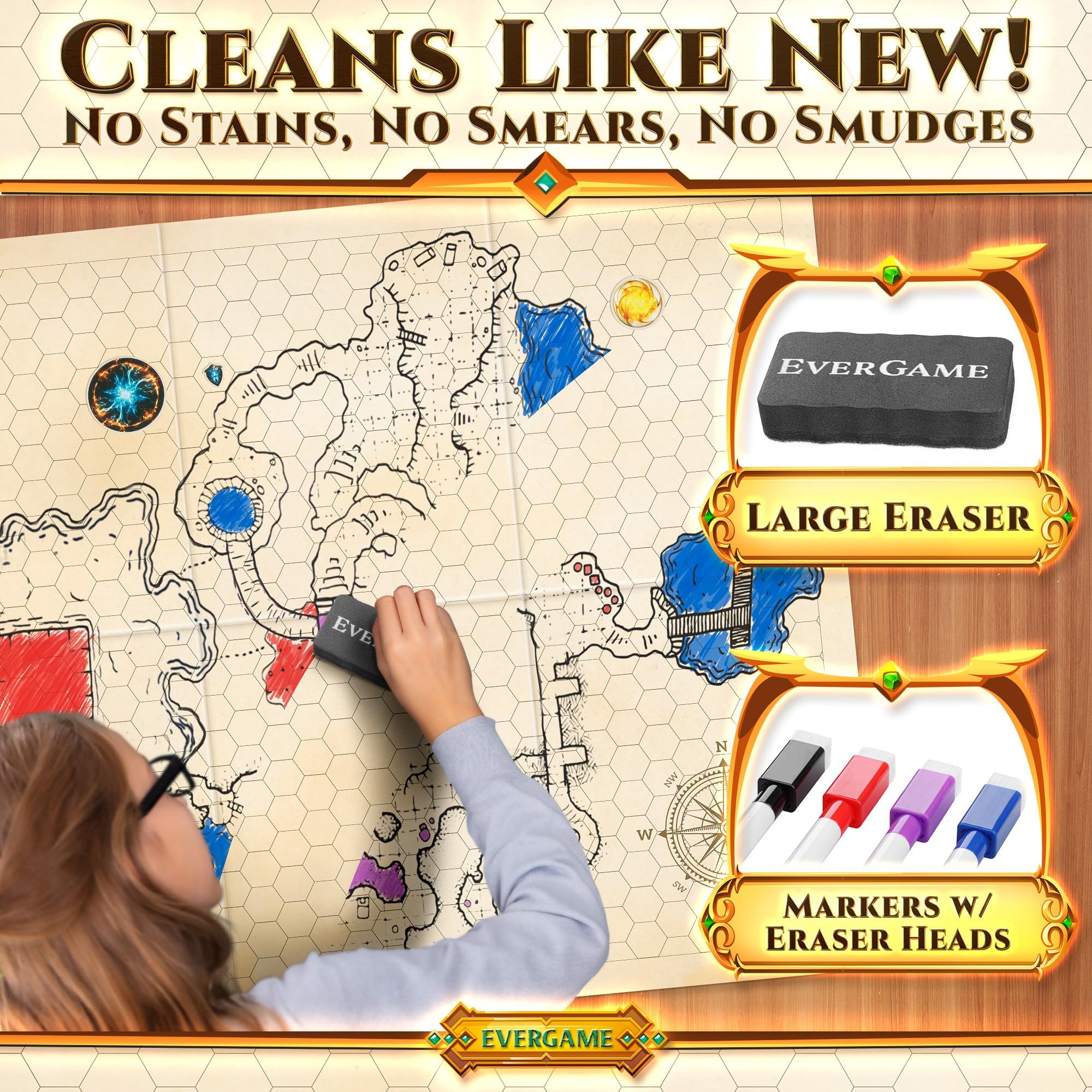 EverGame DND mats 140+ action stickers add dynamic effects.