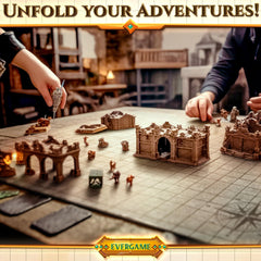 EverGame DND mats 3D battle arenas castle top detail.