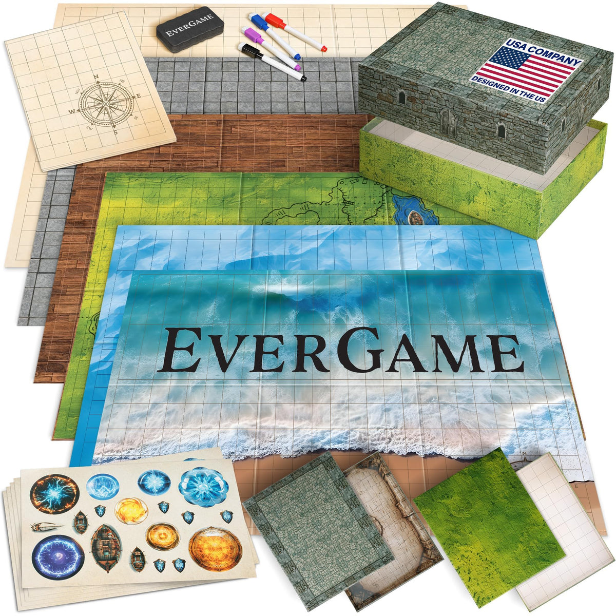 EverGame DND mats bundle cover for quick setup.