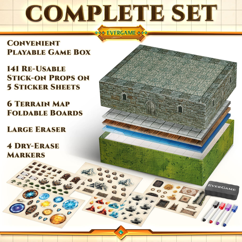 EverGame DND mats PVC coating keeps surfaces clean over time.