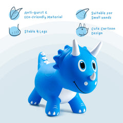 Everich Toy Triceratops bounce front-on action for kids.