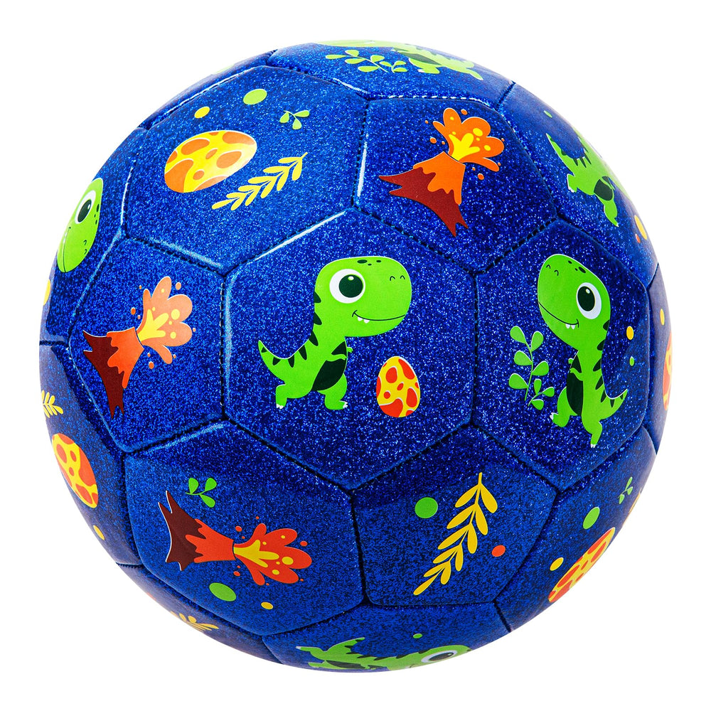 EVERICH TOY dinosaur soccer ball blue with playful dinosaur design for imaginative toddler play.