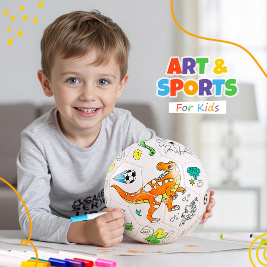 EVERICH TOY DIY soccer ball kit with markers supports creative play
