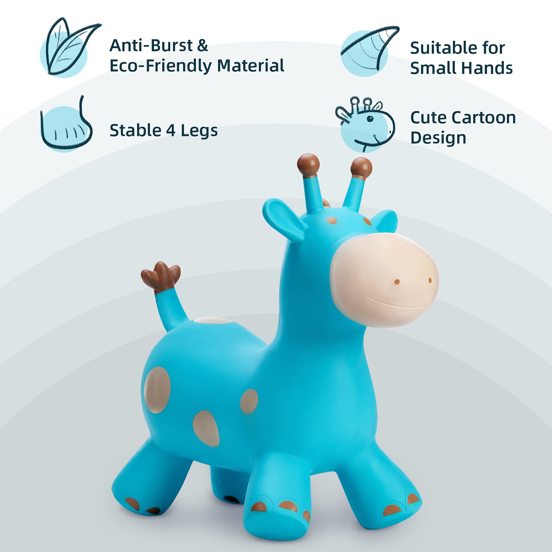 EVERICH TOY giraffe hopper designed for versatile indoor and outdoor use.