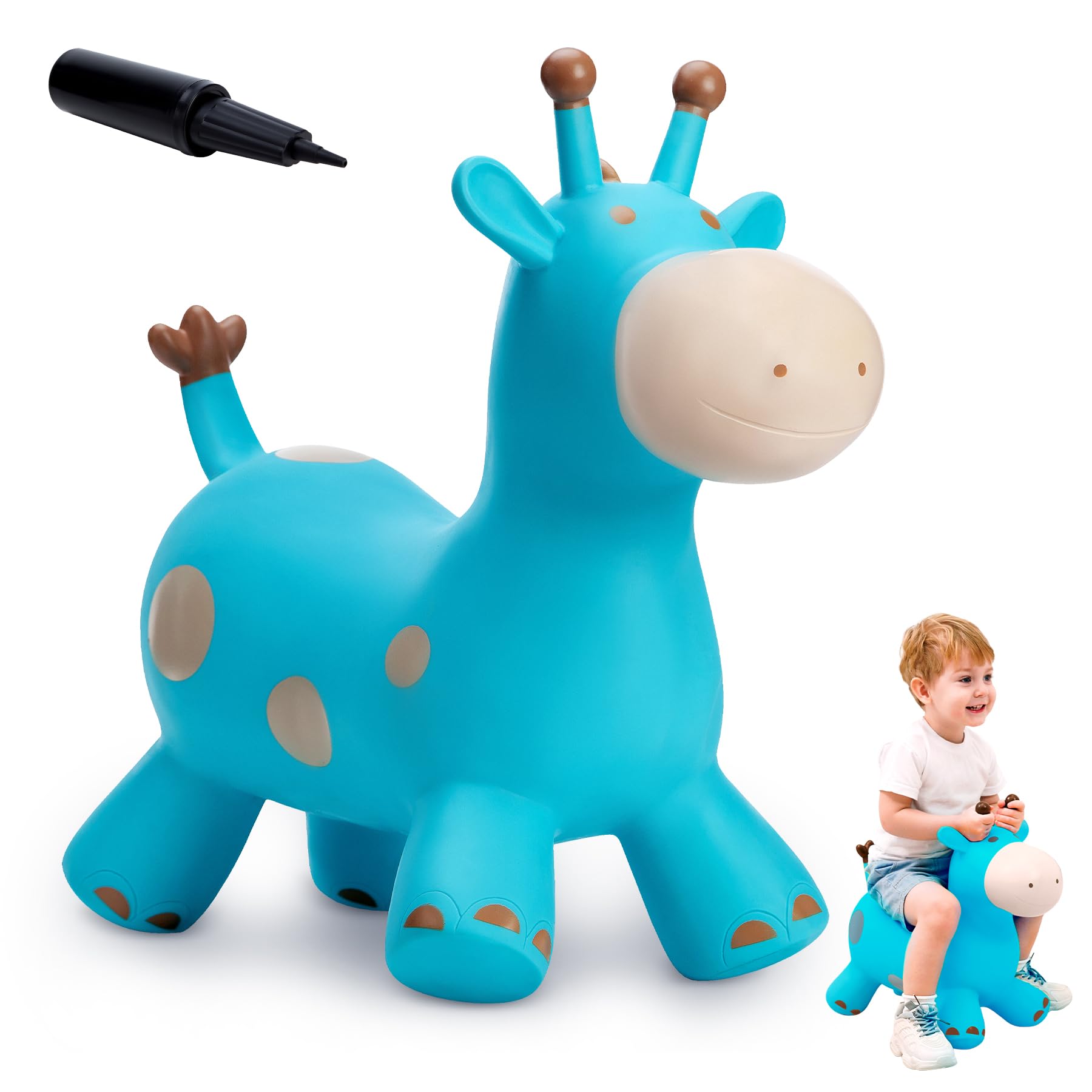 EVERICH TOY giraffe hopper seat for toddlers promotes active play and balance.