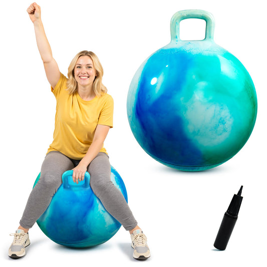 Everich Toy hopper ball 28-inch with handle for safe adult bouncing.