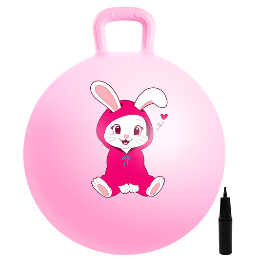 EVERICH TOY Hopper Ball with pink bunny design for joyful indoor and outdoor play
