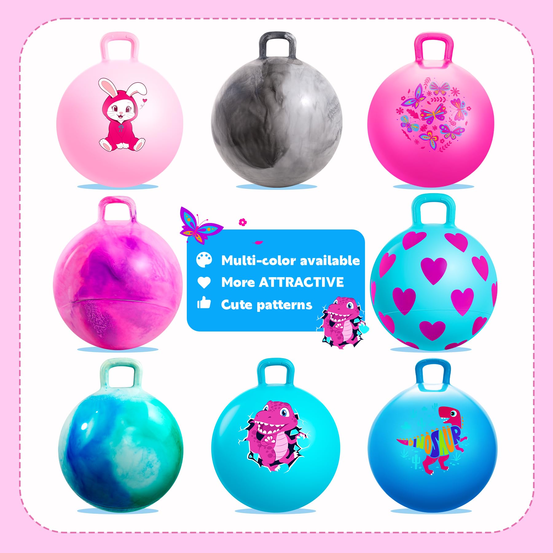 Everich Toy hopper ball stores easily when deflated for portable fun.