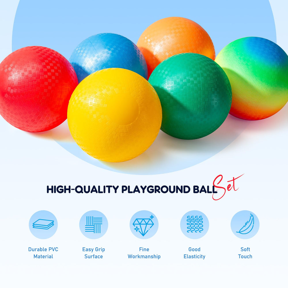 EVERICH TOY playground ball in active dodgeball scene supports outdoor fun.