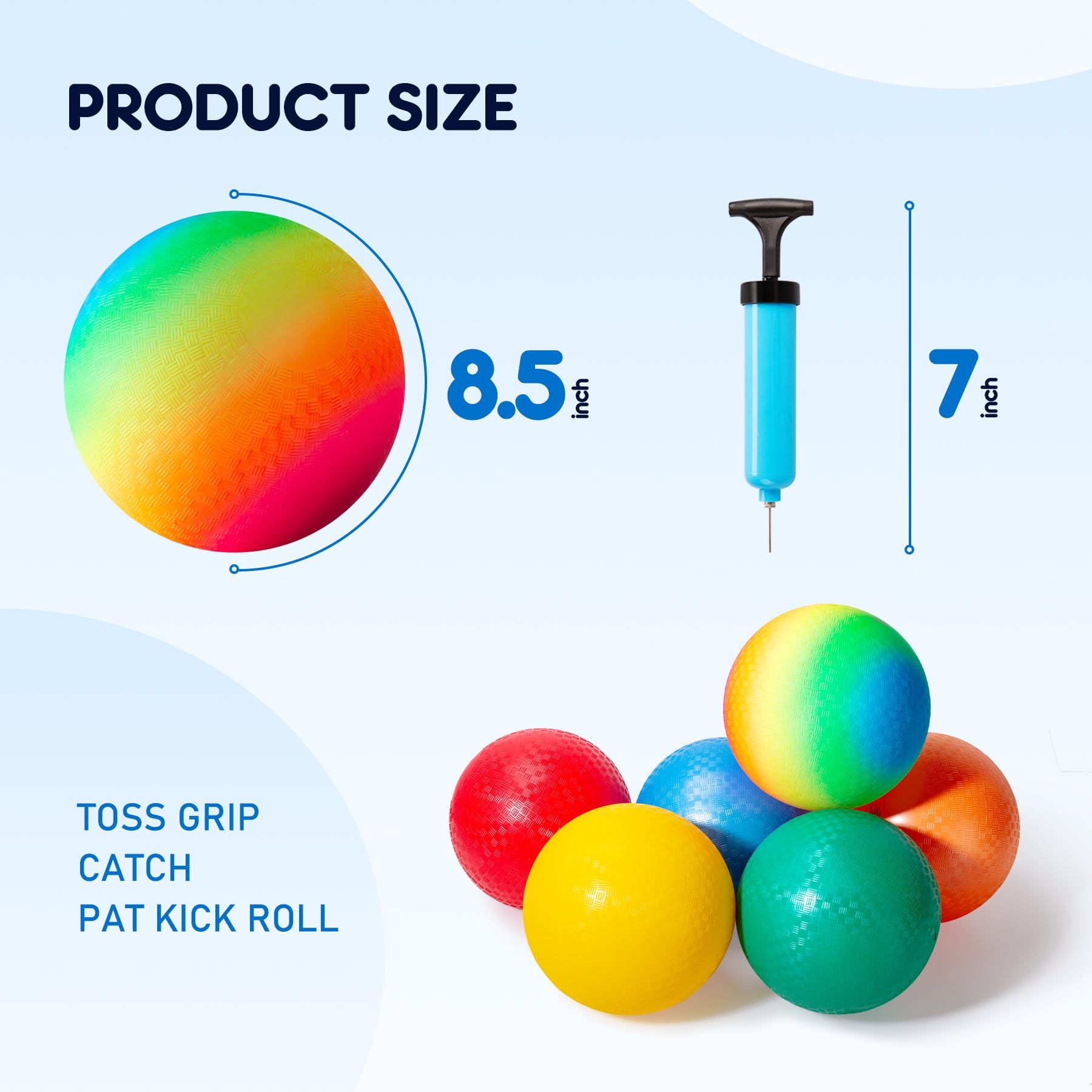 EVERICH TOY playground ball easy inflation deflation for quick setup.