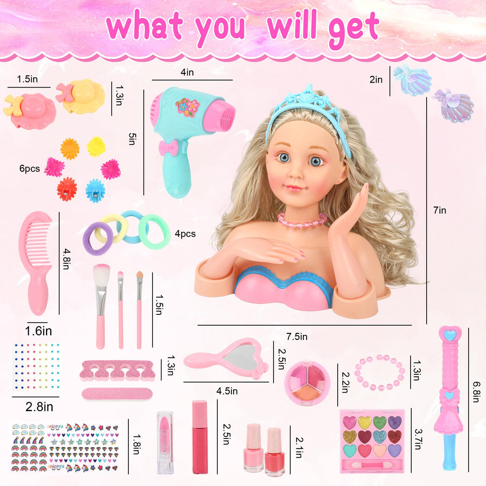 Everideals pretend hair dryer for safe, interactive salon pretend play