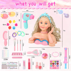 Everideals pretend hair dryer for safe, interactive salon pretend play