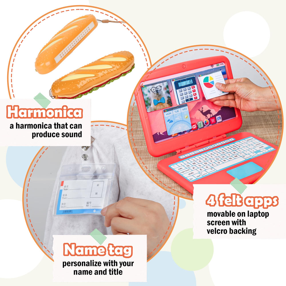 Everideals pretend play office harmonica adds playful sound effects to stories.