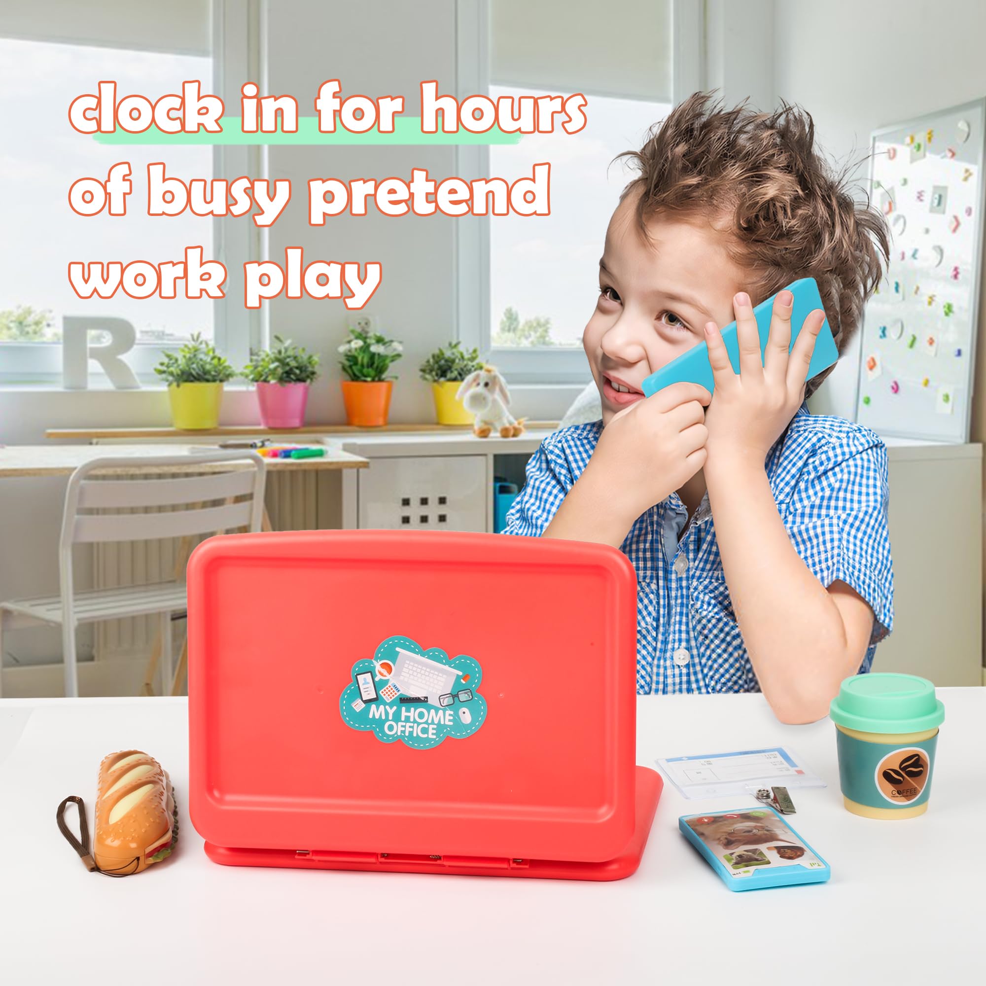 Everideals pretend play office work permit lets kids personalize their pretend role.