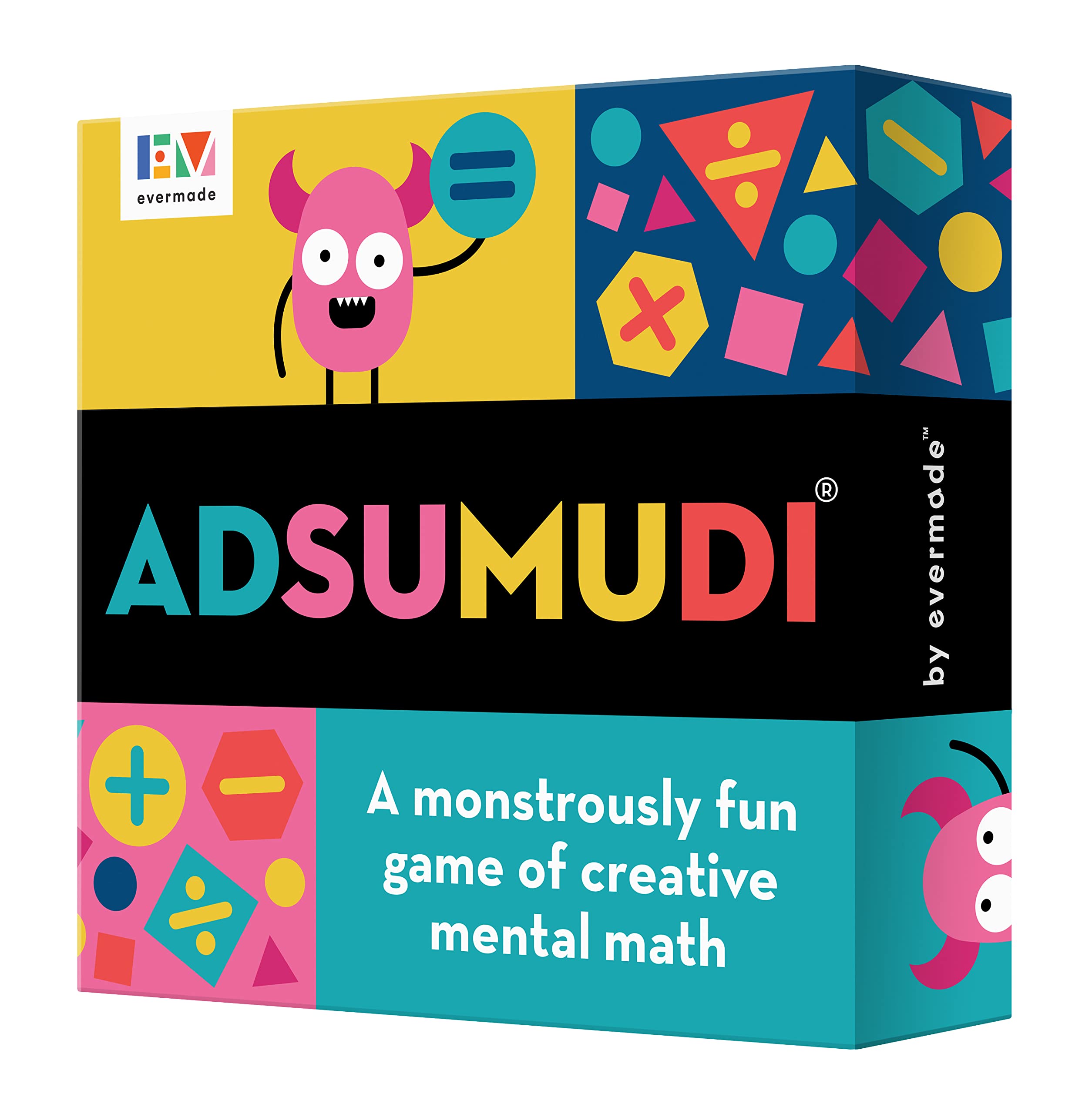 Evermade Adsumudi Math Game cards front view for quick mental math practice.