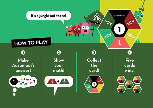 Evermade Adsumudi Math Game fractions and decimals challenge close-up