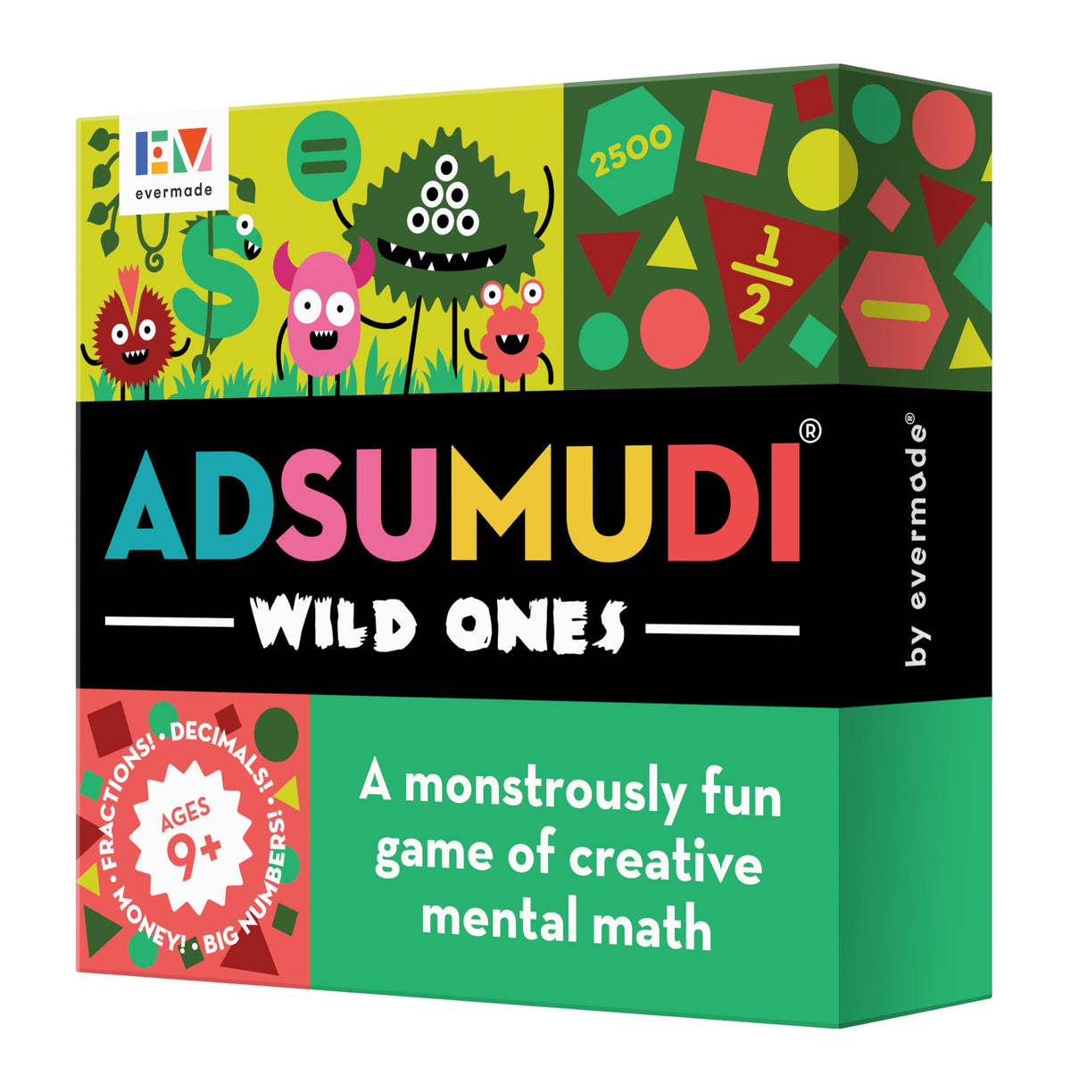 Evermade Adsumudi Math Game Wild Ones pack shot for family math fun