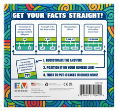 Evermade Number Line card deck features 724 facts to spark conversations.