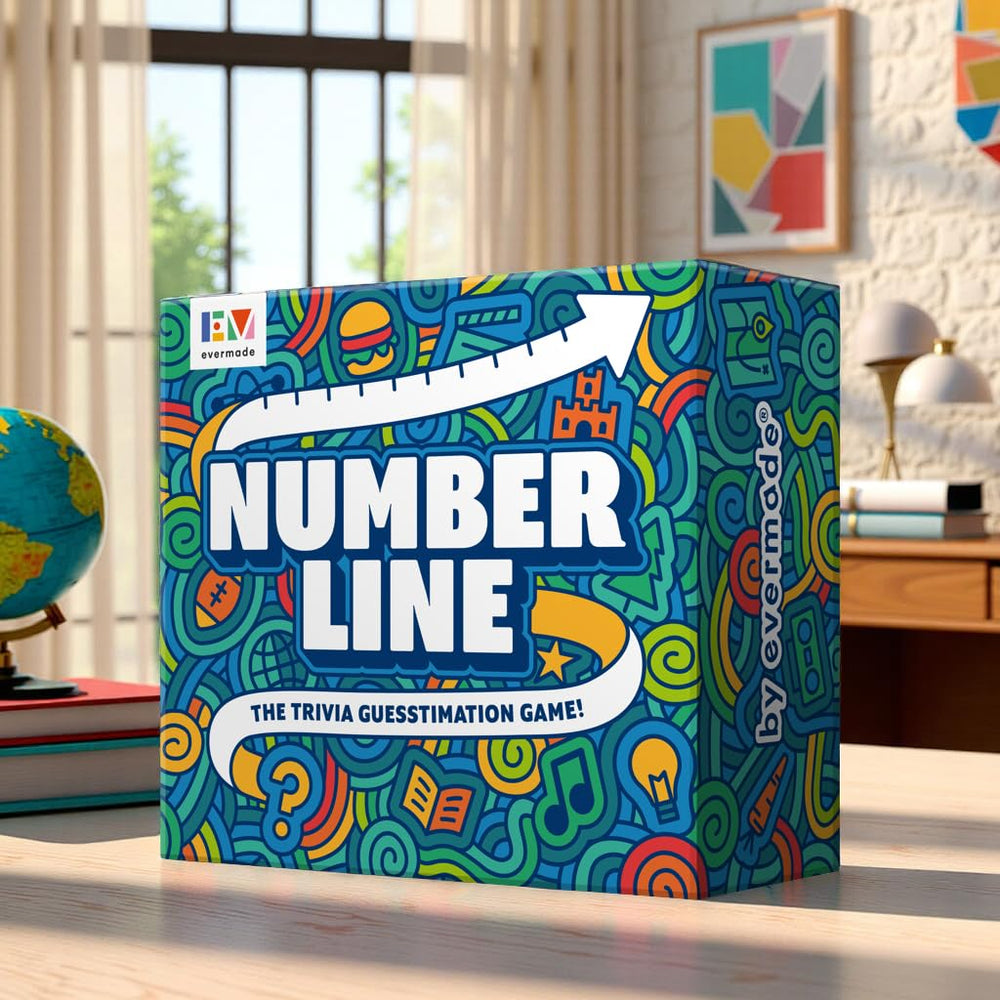 Evermade Number Line QR codes invite players to learn more after rounds.