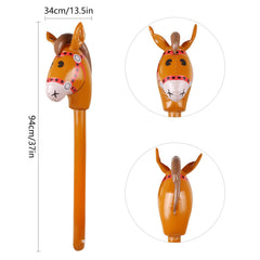 Evermarket 12-pack inflatable horse head sticks for vibrant party decorations.