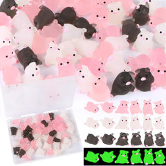 EverMarket 54-piece mini pigs decor in three colors for creative dollhouse accents.