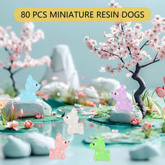 EVERMARKET dog miniatures serve as playful car decorations for whimsy.