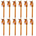 Evermarket inflatable stick horse head 38in brown for playful party decor.