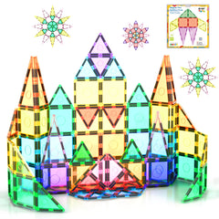 Everplay 24-piece magnetic tile set assembly view showing creative construction and hands-on learning
