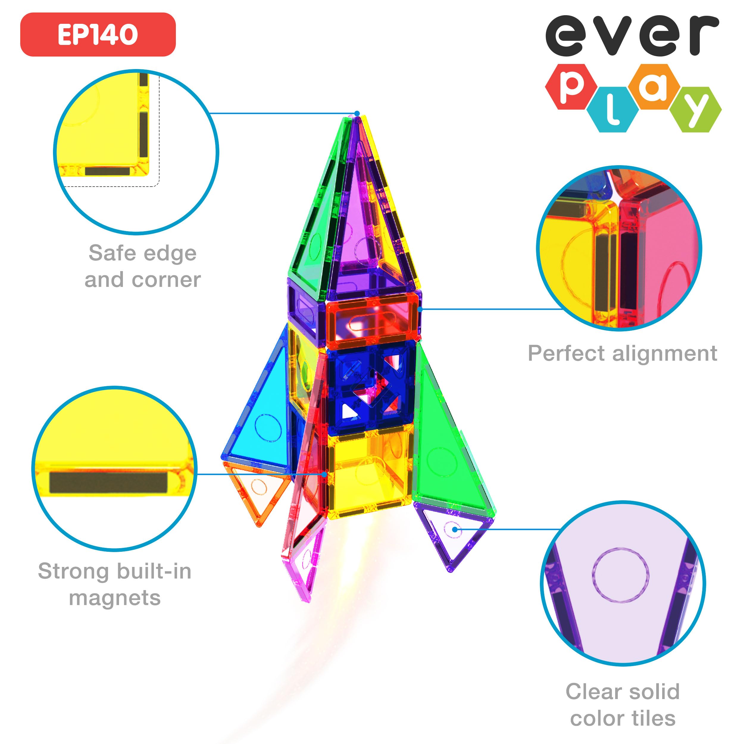 Everplay colorful shapes array encouraging color and shape recognition