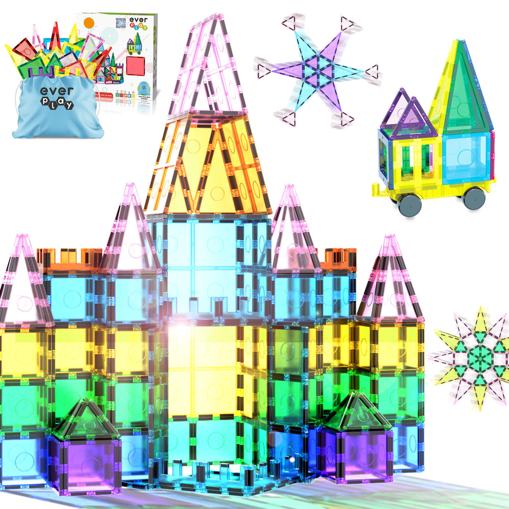 EverPlay EP61 colorful magnetic tiles boost imaginative building play.