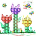 Everplay magnetic tiles colorfully arranged in shapes for imaginative building.