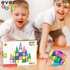 Everplay magnetic tiles creative learning emphasizes color sorting and counting.