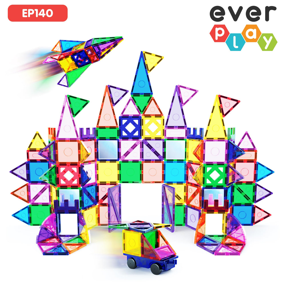 Everplay tiles with cars in action show seamless compatibility with figures
