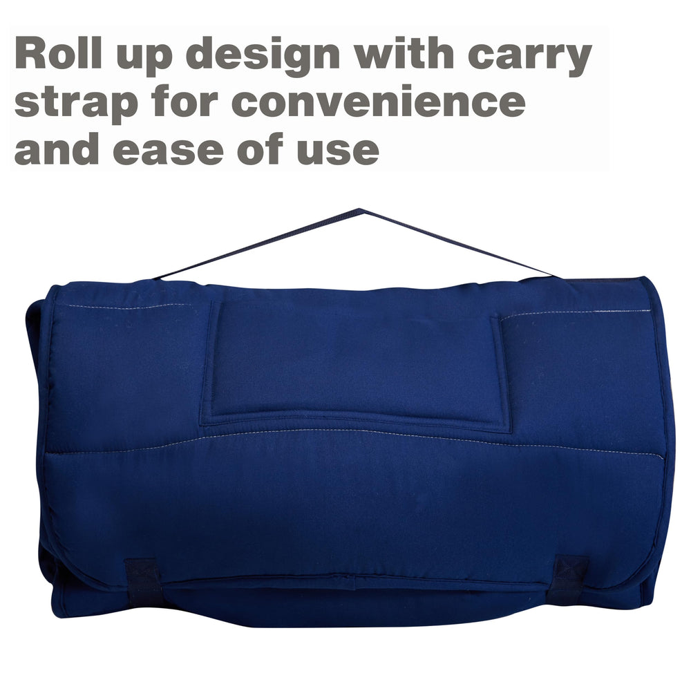 EVERYDAY KIDS Nap Mat Comforter Front provides a plush home-like surface for rest.