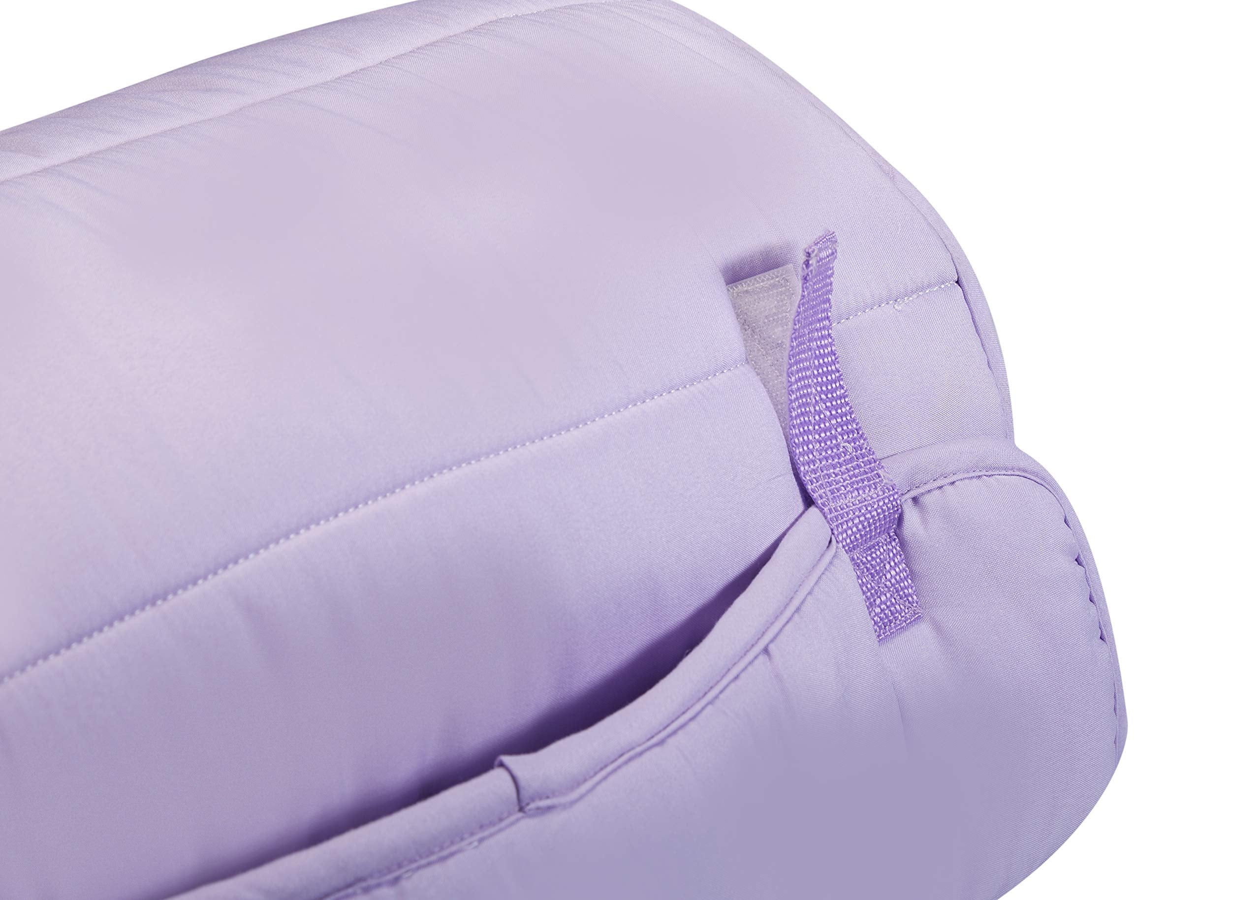 Everyday Kids lavender nap mat highlights the comforter-front for cozy naps