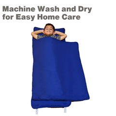 EVERYDAY KIDS Nap Mat Microfiber fabric is breathable and color stable for everyday use.