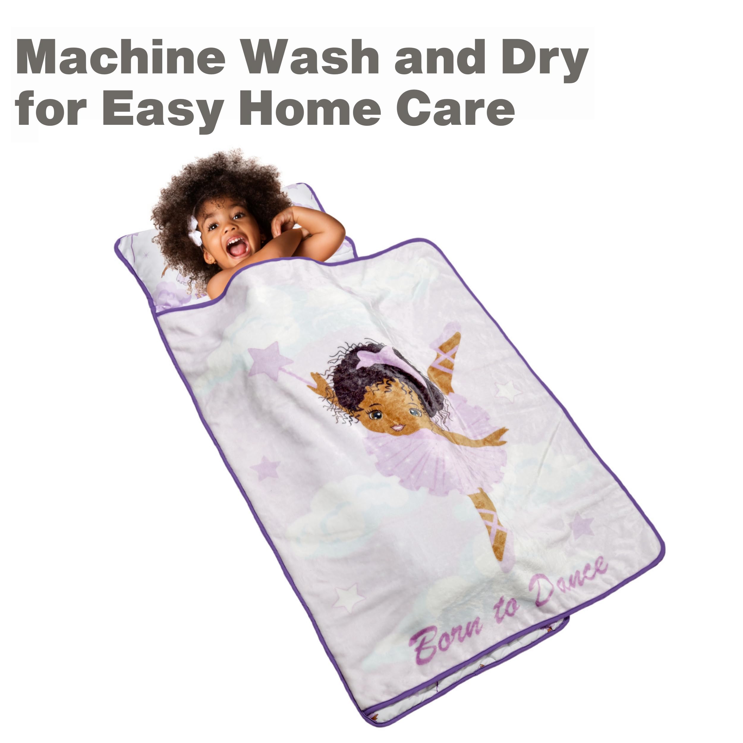 Everyday Kids nap mat name tag window helps prevent mix-ups during daycare.