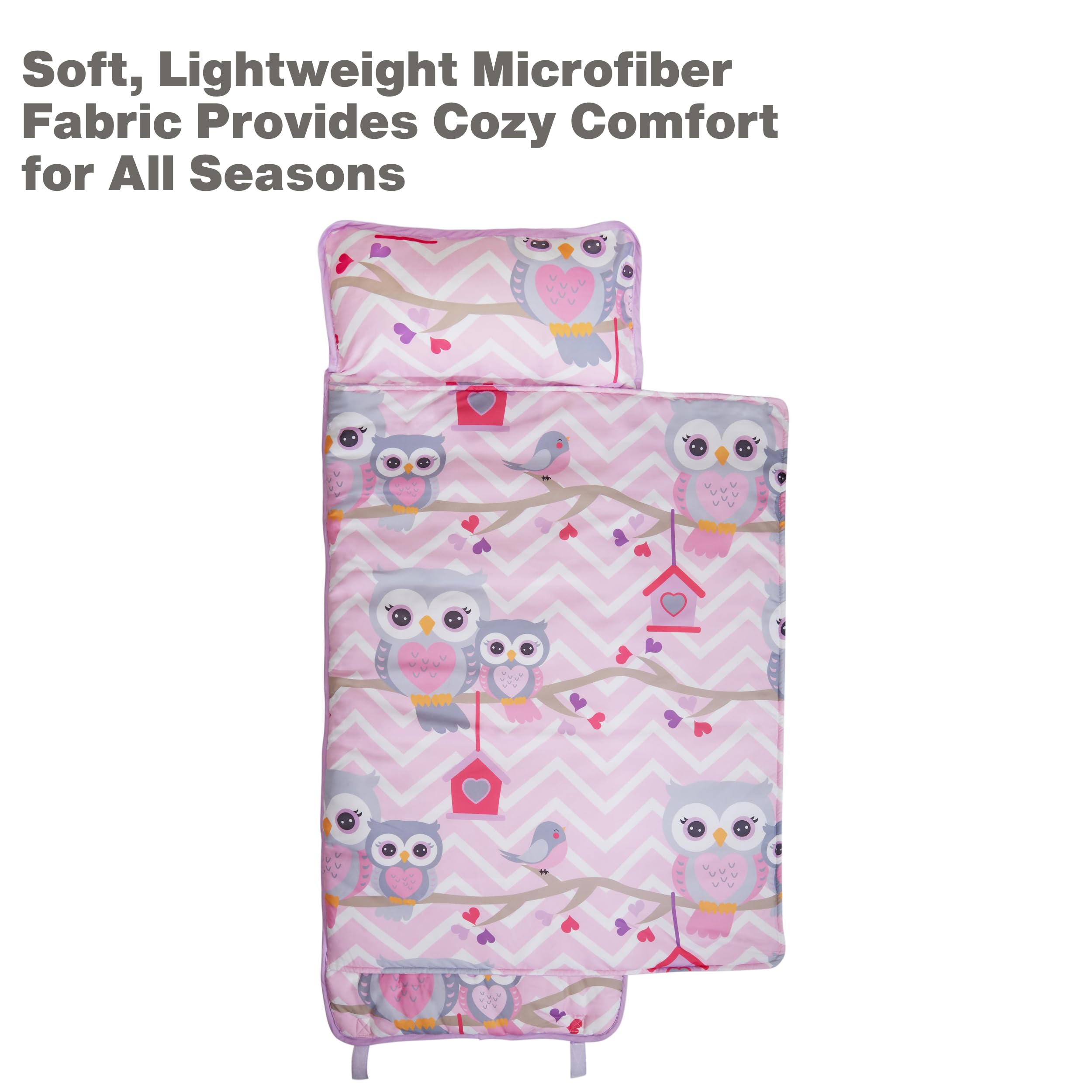 Removable pillow included for customizable comfort during quiet time