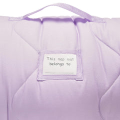 Everyday Kids nap mat with removable pillow supports longer use.