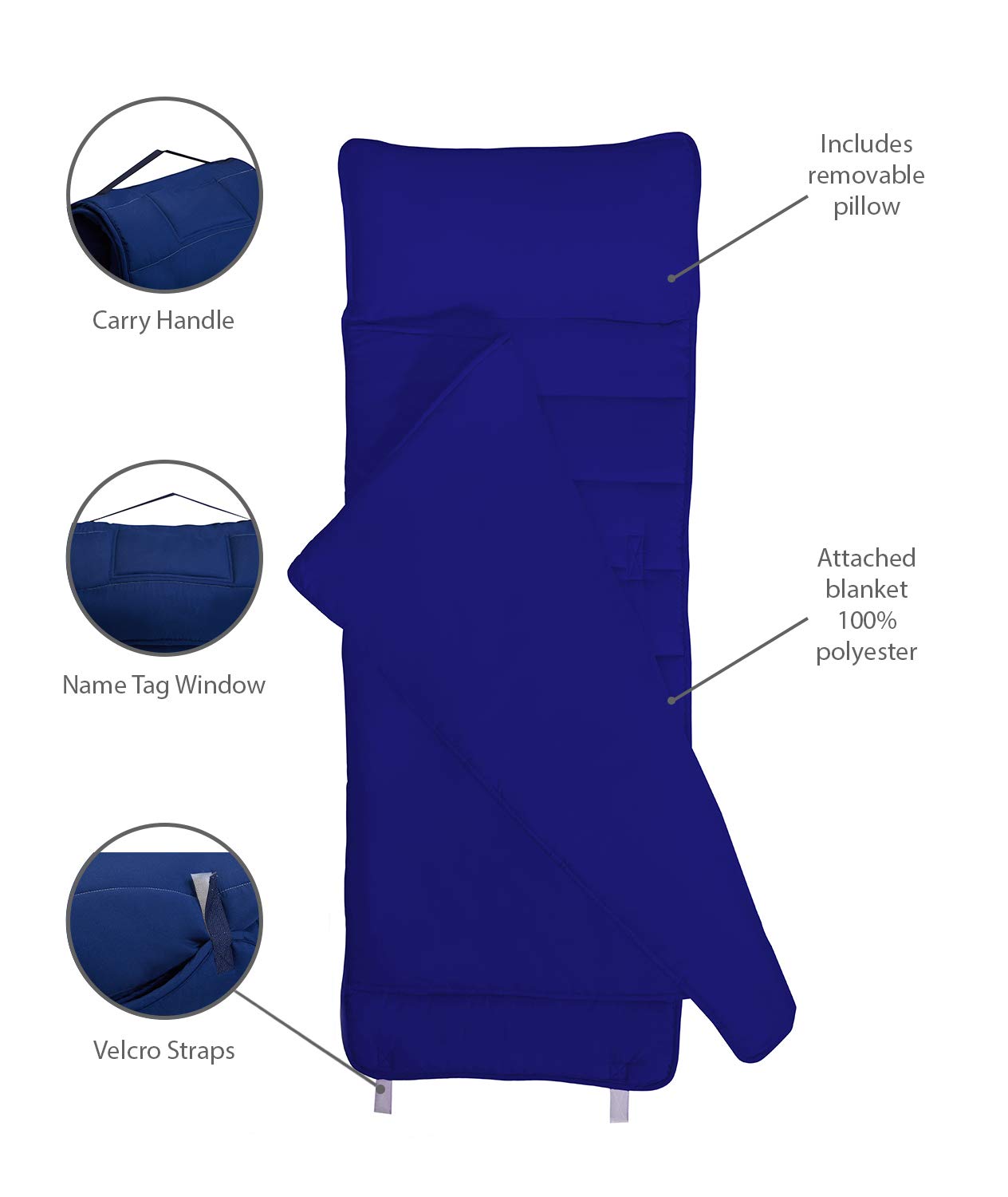 EVERYDAY KIDS Nap Mat Washcare for easy machine washing and quick cleanup.