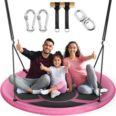 Everyfun 43inch saucer swing garden – safe, spacious outdoor play