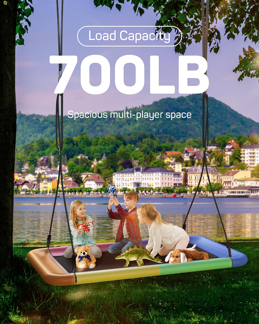 Everyfun waterproof fabric resists sun and rain for year-round outdoor enjoyment.