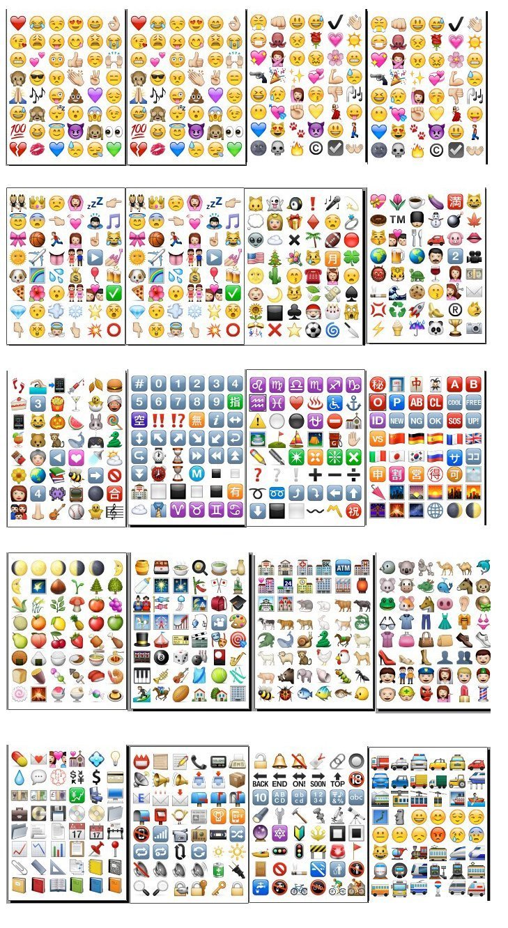 Everything Emoji stickers at 0-75 inch size ideal for labeling and journaling.