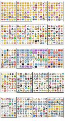 Everything Emoji stickers at 0-75 inch size ideal for labeling and journaling.
